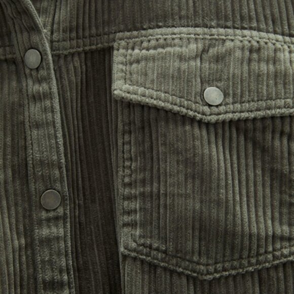 ZARA GREY CORDUROY SHIRT/SHACKET - Picture 7 of 7
